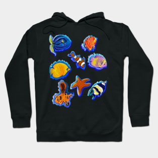 Best fishing gifts for fish lovers 2024 Tropical Octopus Star Fish Hoodie